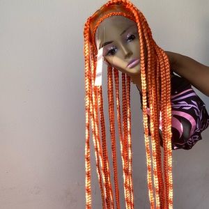 Handcrafted Knotless Braids Full lace wig
38”